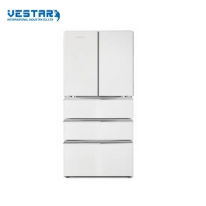 Household Kitchen No Frost Four Door Silver French Door Fridge Freezers Refrigerator