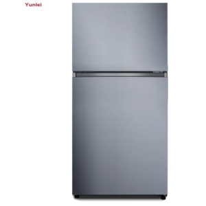 Yunlei-220V/110V 60Hz Voltage OEM Double Door Defrost Refrigerator Black Stainless Steel Factory Prices