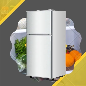 Double Doors Electricity OEM Package Low Energy Consumption 138 Liters Home and Hotel Mini Refrigerator