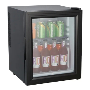 Compact Portable Mini Refrigerator Glass Door Thermostatic Compressor Energy Saving Eco-Friendly Hotels Used Condition