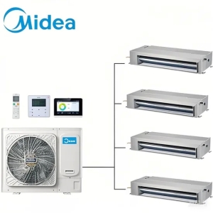 Midea Haute Esthétique 18kw 4 Voies Type Cassette Plafond Climatiseur Central Vrf avec 59kbtu Unité Extérieure pour le B