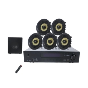 Professionnel 5.1 CH Home Teather Système avec amplificateur audio vidéo, haut-parleurs de plafond et Subwoofer pour le 