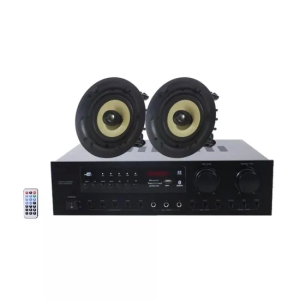 Sistema de sonido estéreo casero de 2 canales con el amplificador 2*100W y 5 altavoces de techo de la pulgada 40W