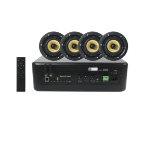 Compact Ceiling Speaker System with 150W WiFi Bluetooth Active Subwoofer and 4*5 Inch 20W Ceiling Speaker