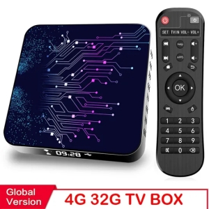 Boîtier décodeur de réseau d'Android 10 4GB RAM 32GB ROM Rk3318 TV Box