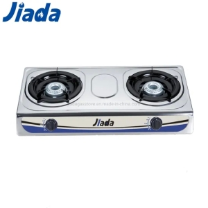 Africa Market Hot Slae Stainless Steel Commercial Cooktop 2 Burner Gas Cooker Stove