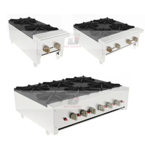 6 Burner Natural/Propane Gas Countertop Stove for Outdoor