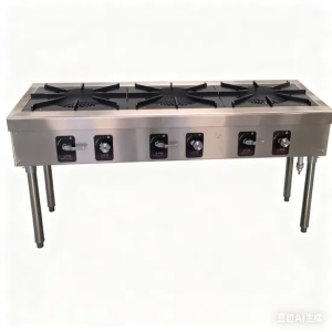 Commercial Kitchen Stainless Steel Gas Stove Tow-Burner Gas Stove
