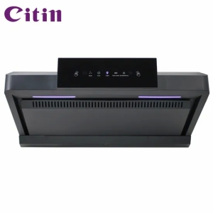 3速Ktichen炊具电器高吸力智能黑色抽油烟机