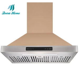 Campana de oro elegante de la gama-capilla de la cocina con la fuente de alimentación 110V