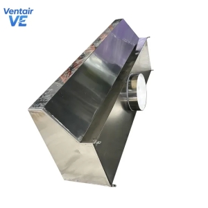 Custom Stainless Steel Wall Mounted Range Hood Exhaust Ventilation for Kitchen Hotel