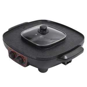 High Quality 2 in 1 Multi-Functional Electric Grills with Hot Pot Electric Griddles Pan