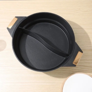 Olla de Shabu chino de dos sabores Olla de sopa de doble cara