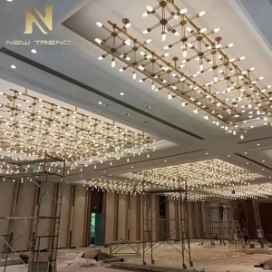 Encargo moderno vestíbulo del hotel salón de banquetes arte creativo ingeniería araña