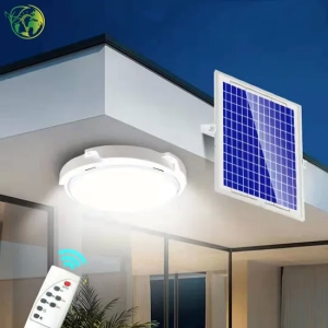 Luz de teto solar de alto brilho para pátios ao ar livre com luz do dia 5000K White & IP65 Waterproof Standard