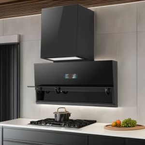 Premium L-Shaped Kitchen Range Hood with High Suction