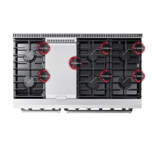 Factory 6 Queimador e Griddle Fogão a Gás