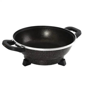 Best Selling 32 centímetros Wok elétrico liga de alumínio antiaderente Cooking Pot Kitchen Appliance