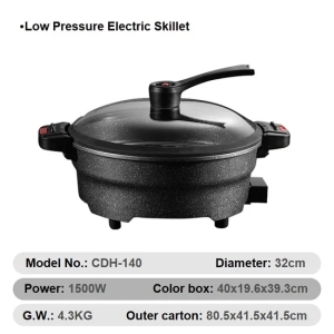 Electric Low Pressure Lid Electric Hot Pot Pots and Pan