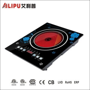 Cocina infrarroja de control de tacto multifuncional de la placa caliente/cocina de cerámica con el anillo de los SS