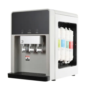 4 Stages Desktop RO or UF Home Straight Drinking Hot and Compressor Cold Pipeline Water Dispenser Purifier with Filtrati