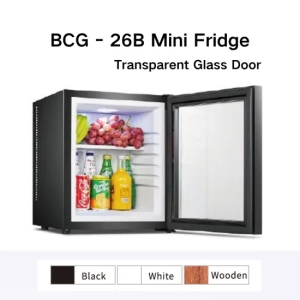 Bcg-26b 10 ℃/50 ℉ 饮料冰箱静音酒店客房小冰箱单门迷你冰箱