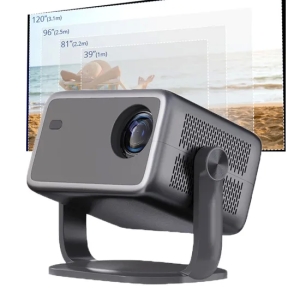 Projetor Inteligente Android 1080P com Auto Keystone Bt Dual-Band WiFi 320ANSI Lumens