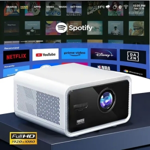 本机1080P投影仪，带蓝牙自动对焦4k支持1000 ANSI Android 12 Smart Proyector