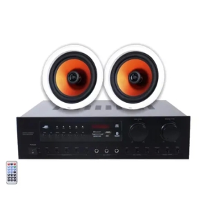 Système de cinéma maison Hi-Fi Sound 2 Channel avec amplificateur 100W et haut-parleurs de plafond 6 pouces 30W