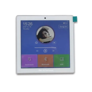 Mini 4-Channel 4.2 Bluetooth amplificador de parede com tela sensível ao toque para multi-quarto para áudio doméstico