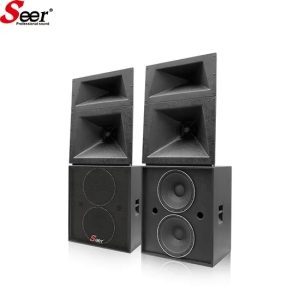 Double bâti professionnel audio de mur de système de cinéma de théâtre à trois voies de 15 pouces