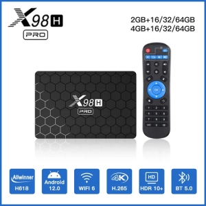 2025 Date X98h PRO Android TV Box 12.0 Smart TV Box H618 WiFi 4K HD 4GB 32GB X98hpro Set Top Box