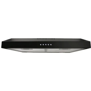 Botão de 3 velocidades Silent Easy Control Slim Black Range Hood