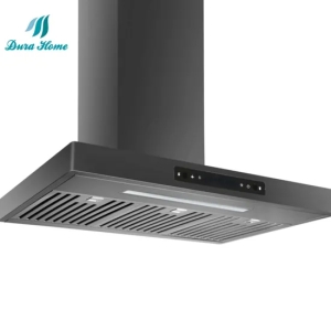 Modern Black Kitchen Hood Range with Touch Control, 110V Voltage