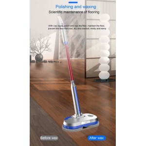 Vadrouille électrique Rotation sans fil Spin Mop Rechargeable avec poignée réglable, polisseur de phare à LED pour la ma