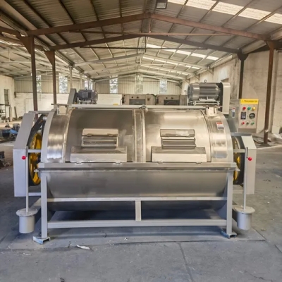 Precio semi-auto industrial de la máquina de la lavadora del vientre de la carga frontal