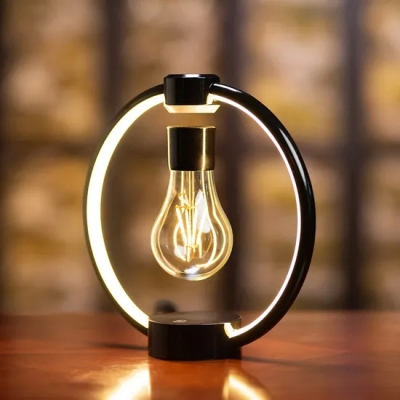 Marco de metal de levitación magnética giratoria lámpara flotante bombilla de luz para el regalo de la decoración