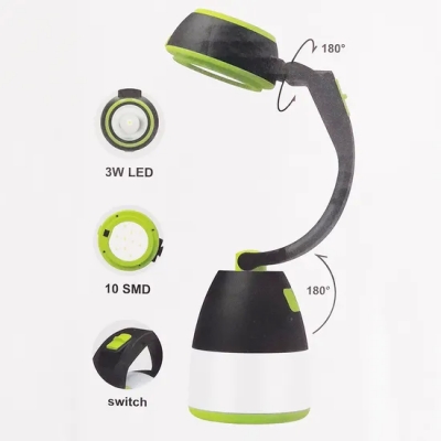 Yichen multifuncional USB recargable LED lámpara de mesa y luz de lectura