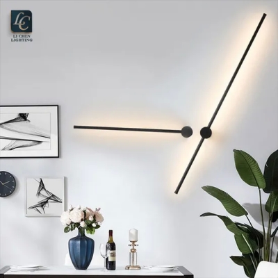 Interior sconce lámpara dormitorio aluminio acrílico LED de pared luz