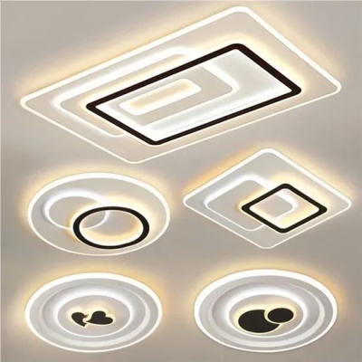 Nordic Sencillo Pasillo Luces de Techo Sala de estar Dormitorio Regulable LLEVÓ la Luz de Techo Redonda Rectángulo Cuadr