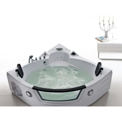 Bañera de acrílico del masaje del lustre con Whirlpool y el panel de control informático