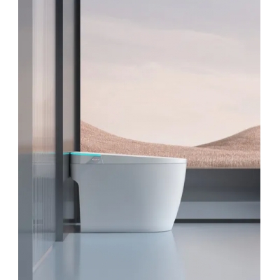 Piso de cerámica que coloca el retrete elegante de lavado inductivo automático de cerámica de las mercancías sanitarias