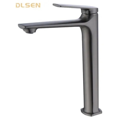 Diseño contemporáneo moderno gris elegante para el grifo del lavabo de la durabilidad de 5 años