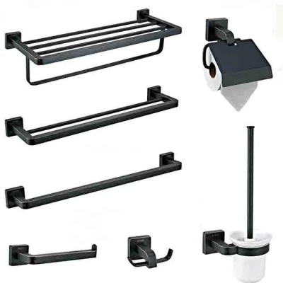 Amazon Venda Quente 6PCS Acessórios De Banho De Plástico Set Luxury Designers Banheiro Acessório
