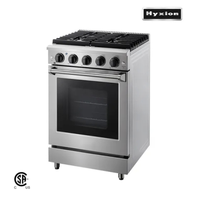 Cuisinière à gaz autoportante de 24 pouces pratique pour les petits espaces