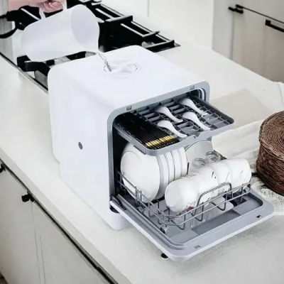 Hogar totalmente automático UV lavavajillas encimera portátil mini máquina