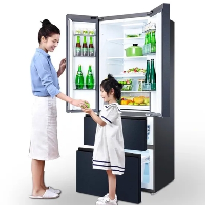 Bcd-448W refrigerador de cuatro puertas cruzado libre de la puerta del compresor del inversor del refrigerador de la Mul
