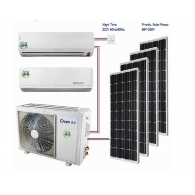 Travail solaire hybride de climatiseur de 12000BTU AC/DC avec le panneau solaire 9000BTU/18000BTU/36000BTU de picovolte 