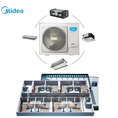 Midea Vrf System 15.5kw 52kbtu Aire acondicionado doméstico de bajo consumo Fabricantes directos Vrf System 4 Way Ceilin