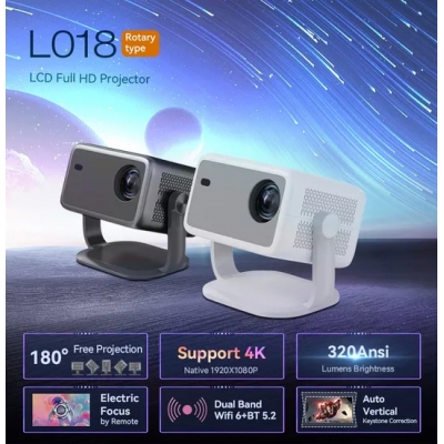 Shenzhen Profesional Mini Proyector 1080P 320ANSI WiFi Bt 1GB 8GB Auto Keystone para Presentación de Negocios Cine Intel